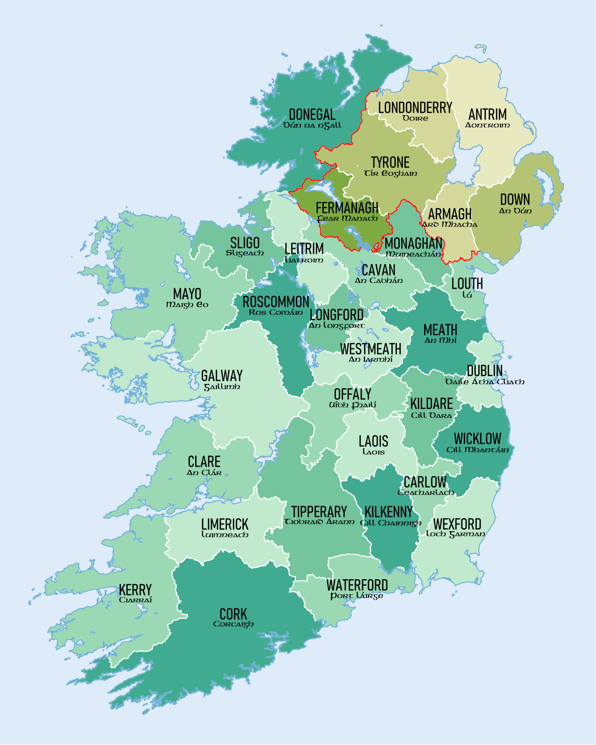 Counties Of Ireland Wikipedia
