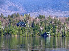 The single's accompanying music video was predominantly shot in Lake Placid, New York. Island House on Lake Placid.jpg