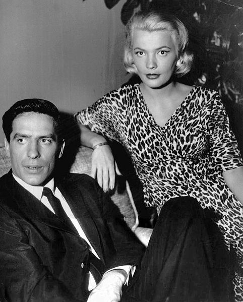 John Cassavetes as Johnny Staccato with guest star and real-life spouse, Gena Rowlands, 1959.