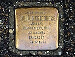 Stumbling block for Julius Friedber (Friedrichstrasse 47)