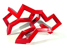 Kalata (2002) by Julian Voss-Andreae. The pictured sculpture is based on the atomic coordinates of kalata B1. Kalata.jpg