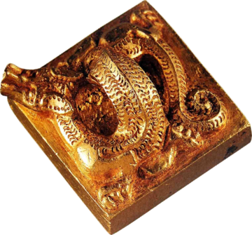 Gold seal with dragon handle, given to Nanyue by the Han dynasty