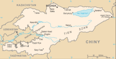 Mapa Kirgistanu