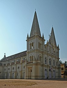 The Santa Cruz Basilica at Fort Kochi is one of the eight Basilicas in India Kochi Santa Cruz A.jpg