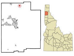 Location in Kootenai County and the state of آیداهو ایالتی