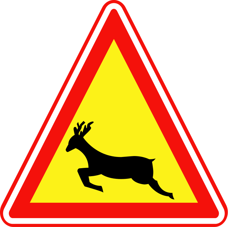 Download File:Korean Traffic sign (Wild Animals crossing).svg ...