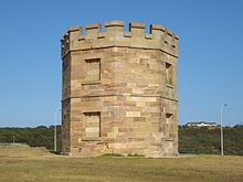 La Perouse's 19th century Customs tower, used to combat smugglers