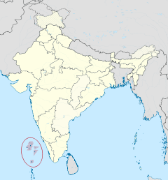 Localizacion del territòri de l'union en Índia