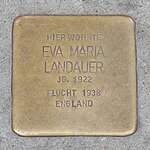 Landshut Stolperstein Landauer, Eva Maria.jpg