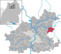 Kaart van Langenbrettach