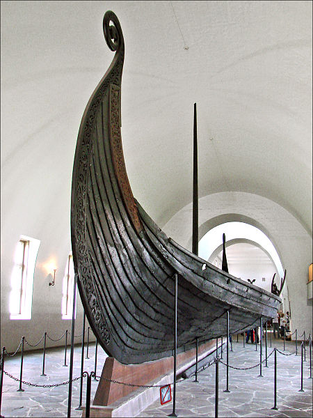 The Oseberg ship at the Viking Ship Museum in Oslo