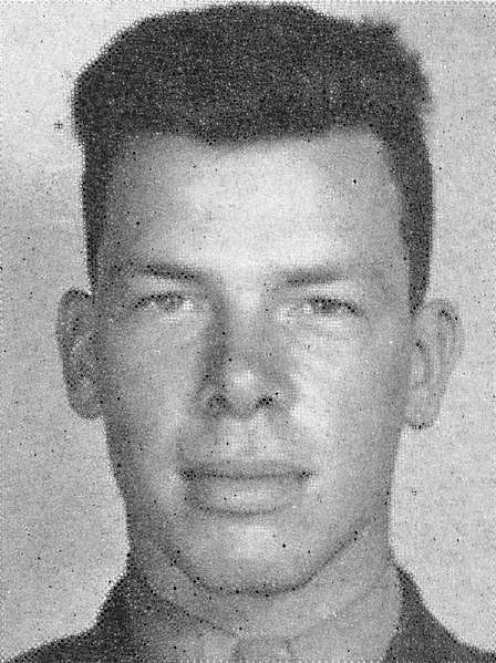 Picture of Private Lee Marvin, USMC, as listed in the "Red Book", 24th Regiment, 4th Marine Division, published in 1943