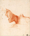 Head of a Warrior ('The Red Head') by Leonardo da Vinci