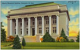 Liberty Memorial Building, Bismarck, 1920. Liberty Memorial Building, Bismarck, N. Dak (75515).jpg