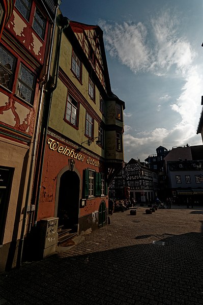 File:Limburg an der Lahn - Plötze - View SSW - Timber-framed houses.jpg