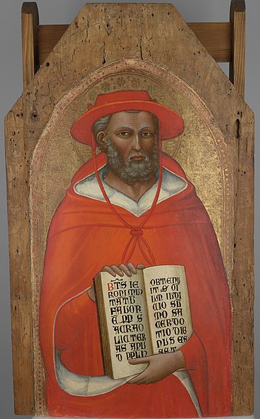 File:Lippo d'Andrea (fl. 1395-1442) - Saint Jerome (obeverse), Saint Nicholas of Tolentino (reverse) - MNK XII-189-a-b - National Museum Kraków.jpg
