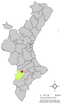 Localització de Beneixama respecte el País Valencià.png