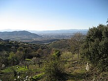 Vista de la ciudad de Ponferrada y de parte del Bierzo Bajo desde Lombillo de Los Barrios