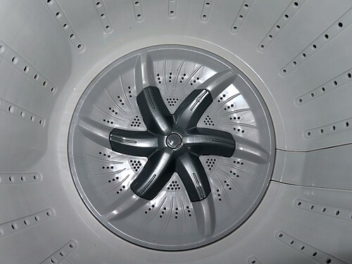 Look inside of a washing machine