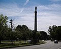 View of the monuments from the north