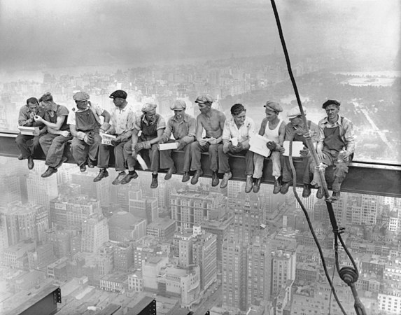 Lunch atop a Skyscraper - 1932.