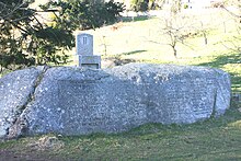 The May Queen Rock in the village orchard Lustleigh May Queen Rock.JPG