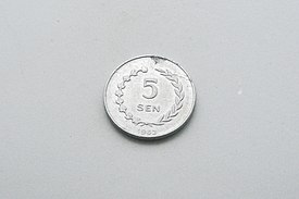 Koin Soekarno Irian Barat 5 sen 1962