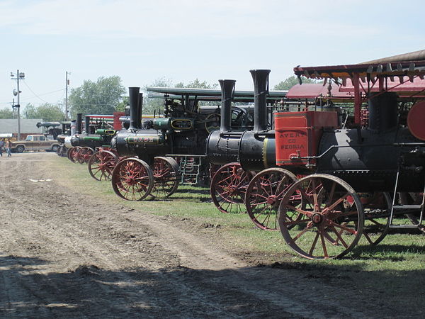 Steam tractor lineup at the 2010 Midwest Old Thresher's Reunion