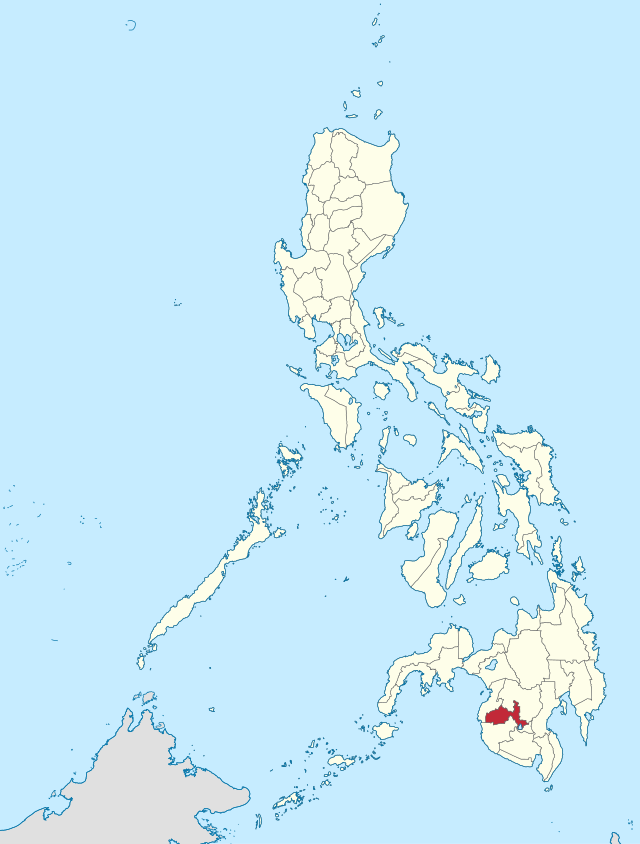 Mapa ng Pilipinas na magpapakita ng lalawigan ng Maguindanao del Sur