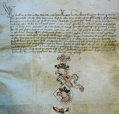 Våbenskjoldet der blev givet i 1437.