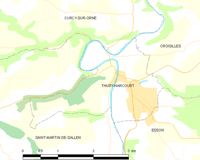 Poziția localității Thury-Harcourt
