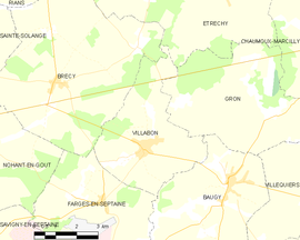 Mapa obce Villabon