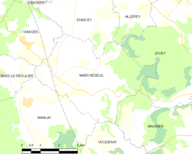 Mapa obce Marcheseuil