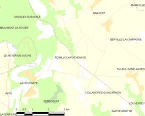 Poziția localității Romilly-la-Puthenaye