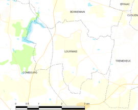 Mapa obce Lourmais