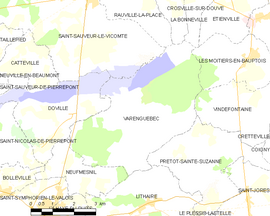 Mapa obce Varenguebec