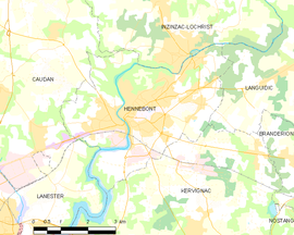 Mapa obce Hennebont