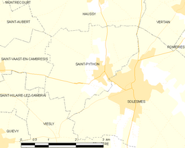Mapa obce Saint-Python