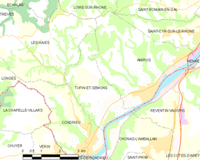 Poziția localității Tupin-et-Semons