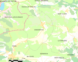 Mapa obce Ginasservis