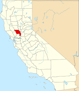 Locatie van Yolo County in Californië