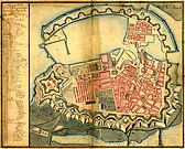 Map of Copenhagen by J.F. Arnoldt, January 1728.jpg