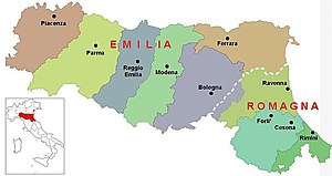 에밀리아로마냐주의 지도