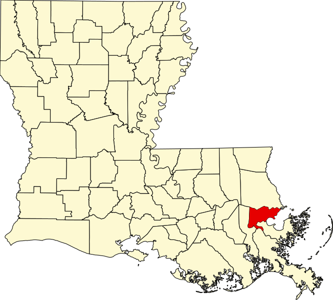 File:Map of Louisiana highlighting Orleans Parish.svg