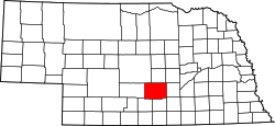 map of Nebraska highlighting Buffalo County