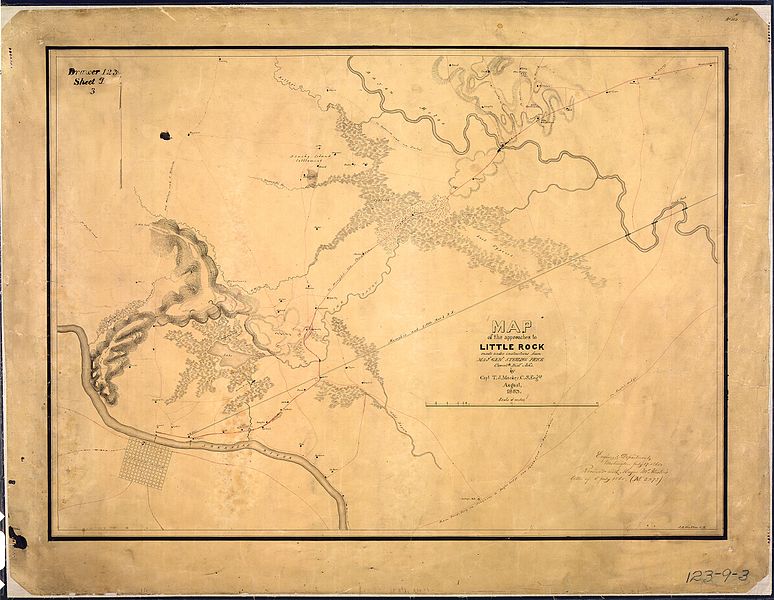 File:Map of the approaches to Little Rock made under instructions from Maj. Gen. Sterling Price, Comm'dg. - NARA - 305763.jpg