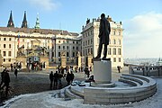 Estàtua del president Masaryk al castell de Praga