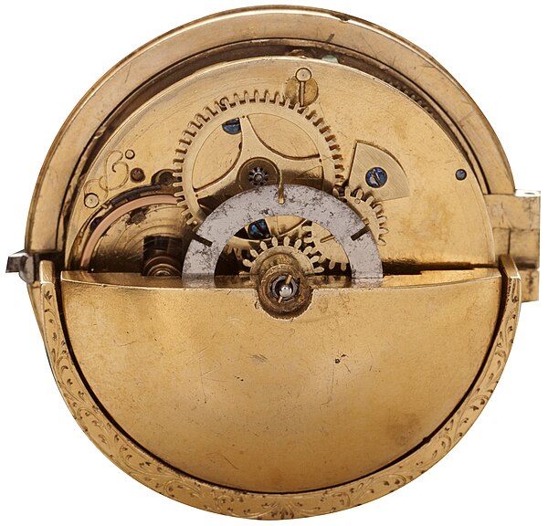 Automatic watch with rotor weight. Signed on the dial "Mazzi à Locarno", c. 1778