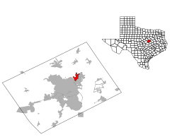 Lacy Lakeview, Teksas'ın Konumu