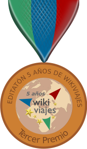 Thumbnail for File:Medalla Editatón Wikiviajes 5 años Bronce.svg